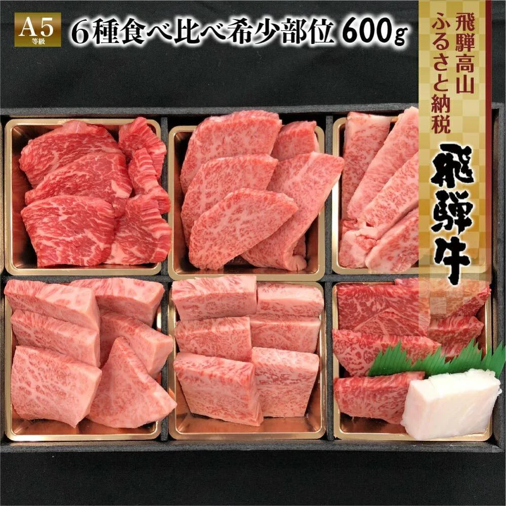 飛騨牛 焼肉 6種食べ比べ セット 600g(100g×6)