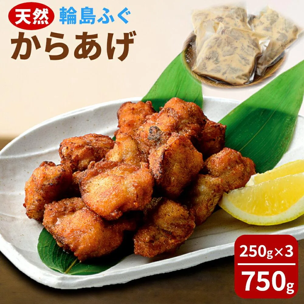 解凍して揚げるだけ!天然輪島ふぐの唐揚げ(750g) 