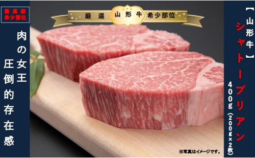 山形牛 最高級希少部位 シャトーブリアン400g(200g×2枚) 
