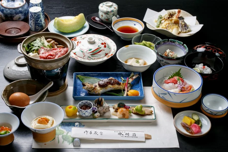 割烹旅館 水明荘の夕食