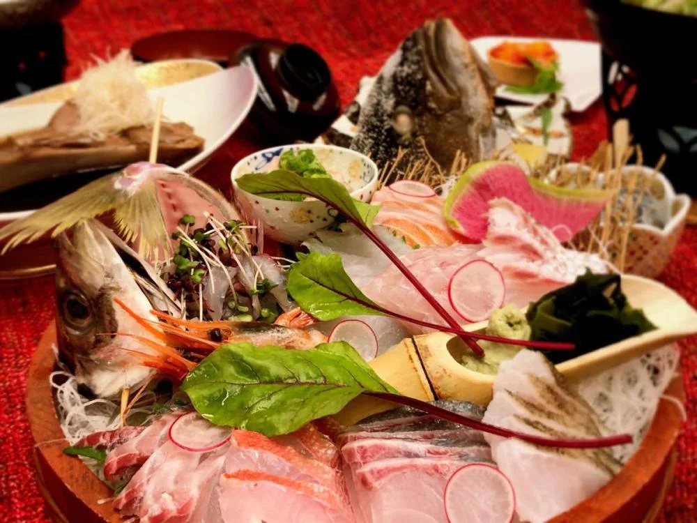 潮の香の湯宿 浜紫の夕食