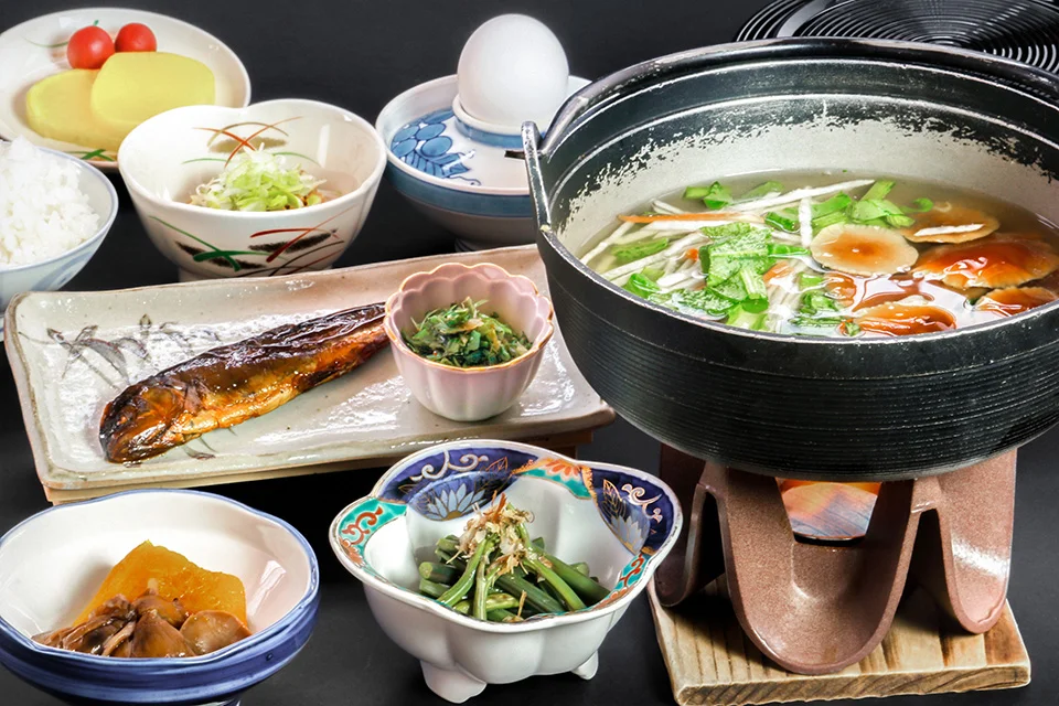 旅館ひのえまたの朝食