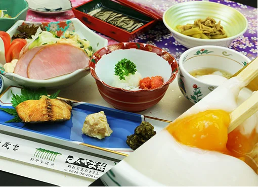 元湯大露天風呂 みやま荘 朝食