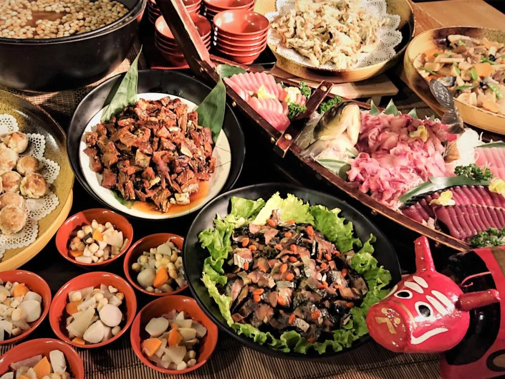 東山温泉　東山パークホテル新風月の夕食