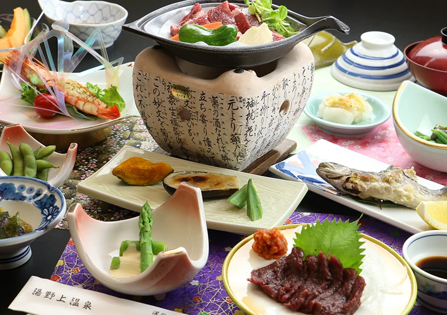 会津湯野上温泉　ホテル大坂屋の夕食