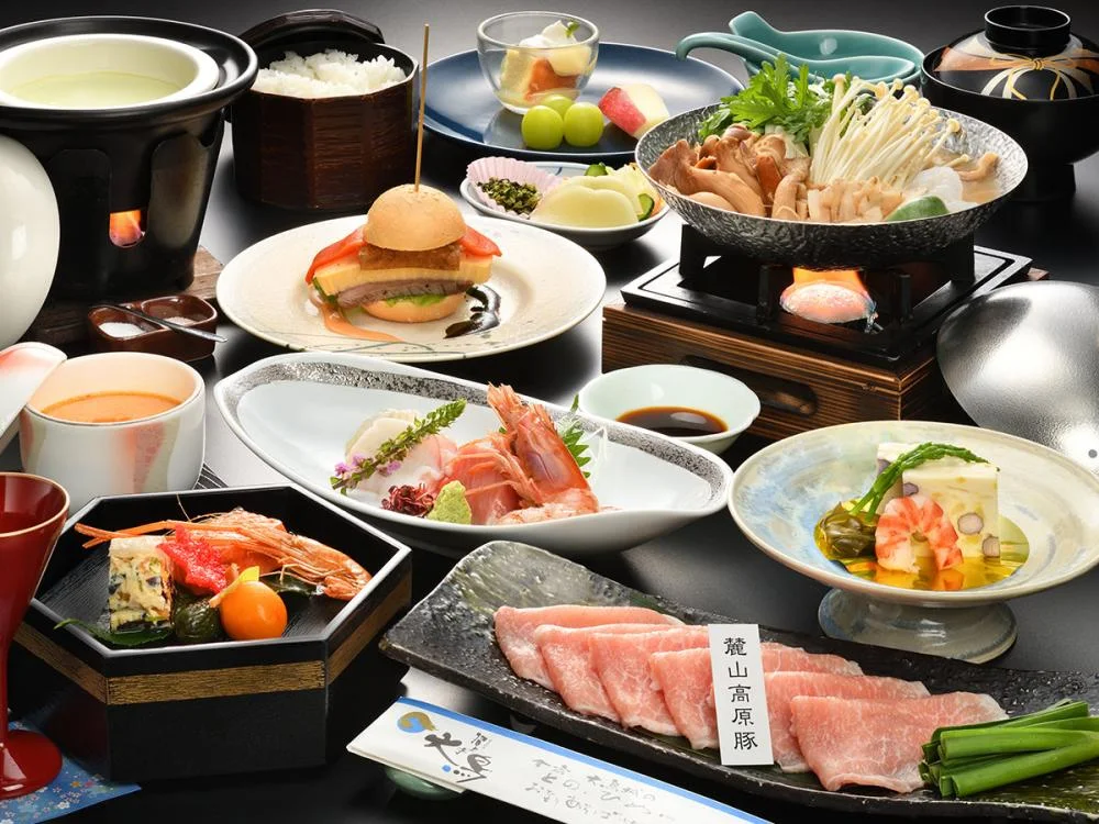 飯坂温泉　摺上亭　大鳥の夕食