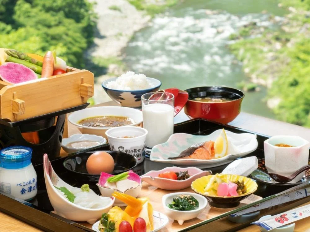 会津芦ノ牧温泉 丸峰別館 川音 朝食