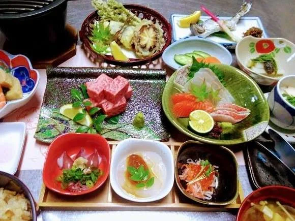 湯岐温泉 山形屋旅館 夕食