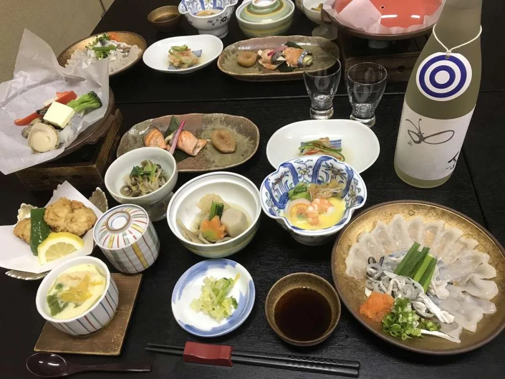飯坂温泉　つたや旅館の夕食