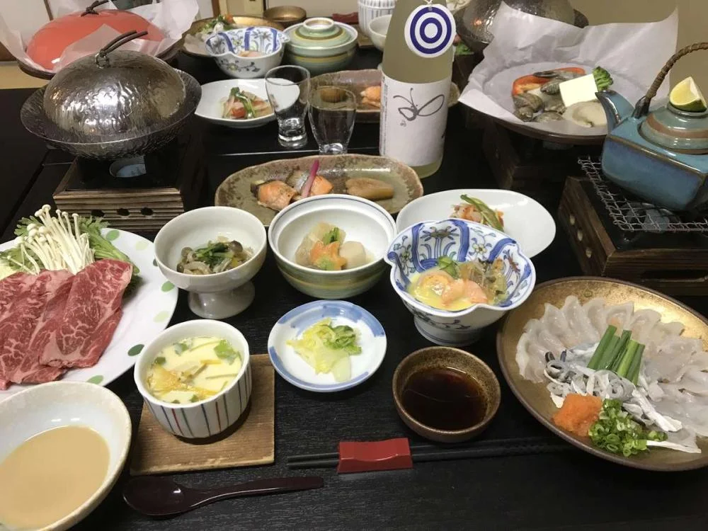 飯坂温泉　つたや旅館の夕食