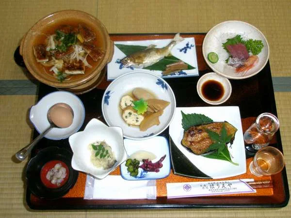 飯坂温泉　ほりえや旅館の夕食