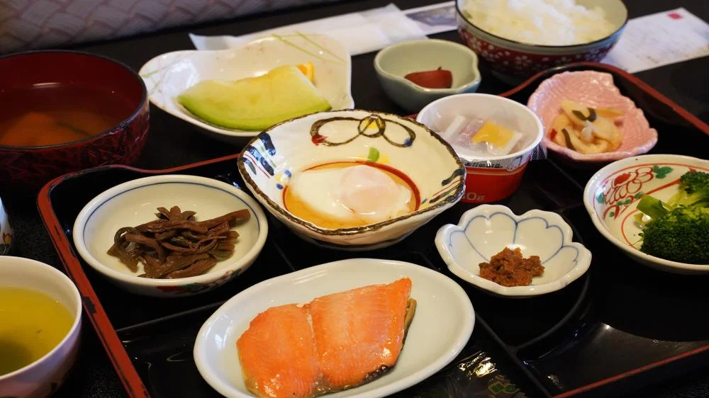会津柳津温泉　瀞流の宿　かわちの朝食