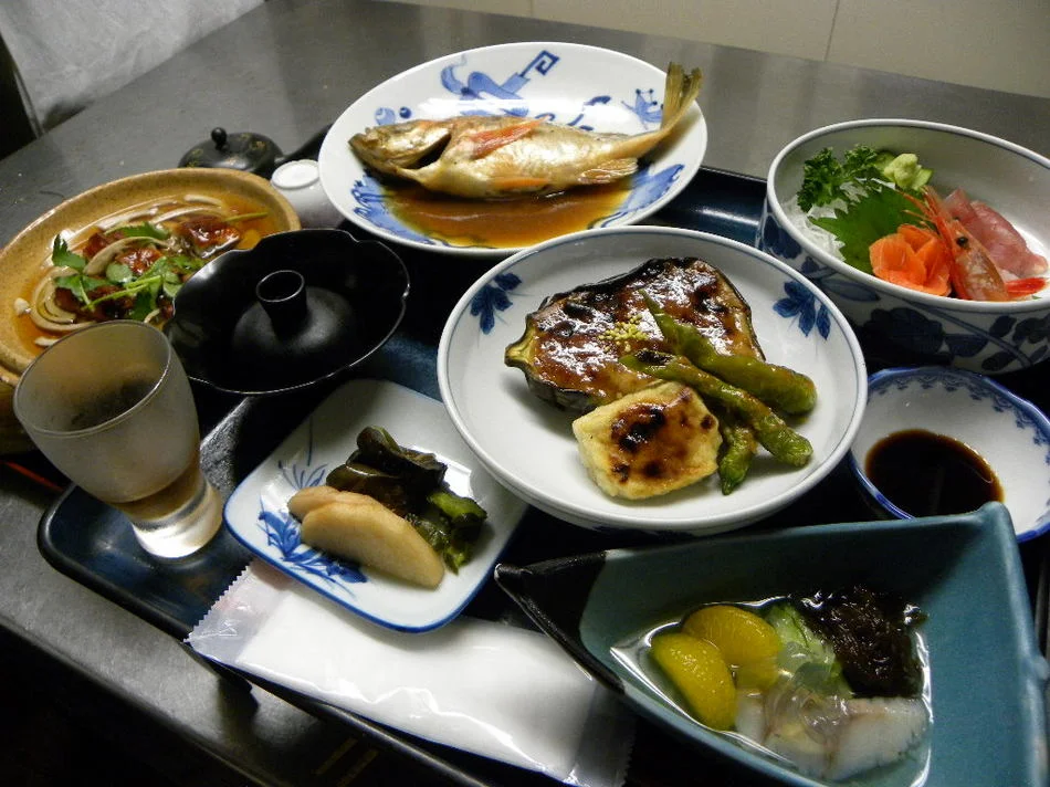 飯坂温泉　ほりえや旅館の夕食