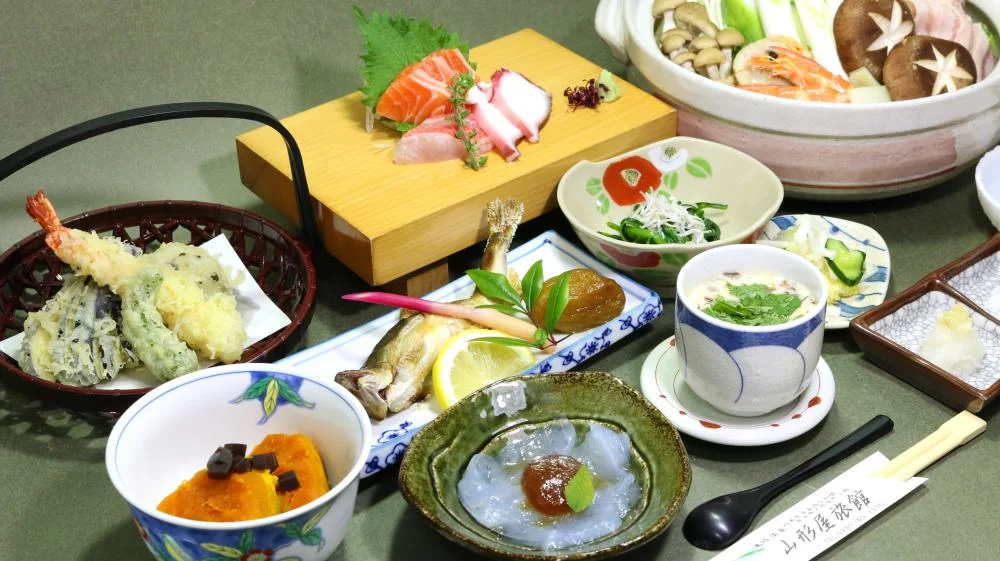 湯岐温泉 山形屋旅館 夕食☆