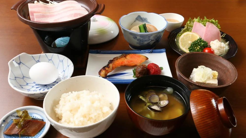 奥会津からむしの里 源泉掛け流し温泉しらかば荘 朝食
