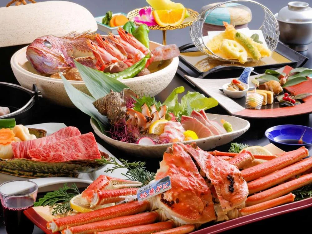 山陰湯村温泉 朝野家の夕食