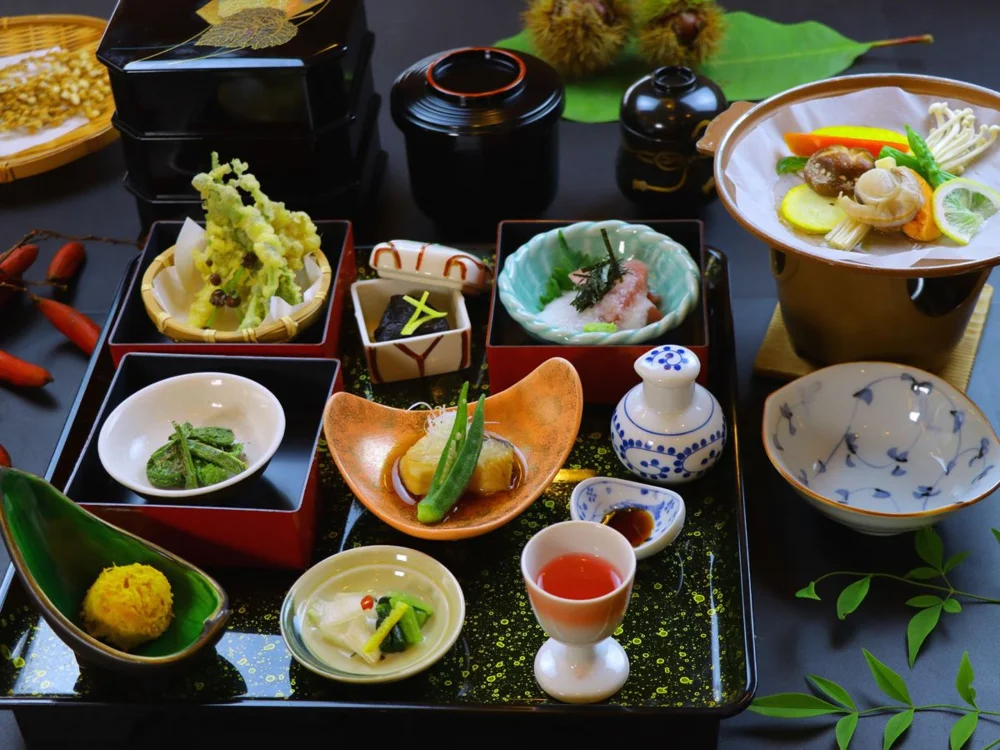鶯宿温泉 川長(旧 川長山荘)の夕食