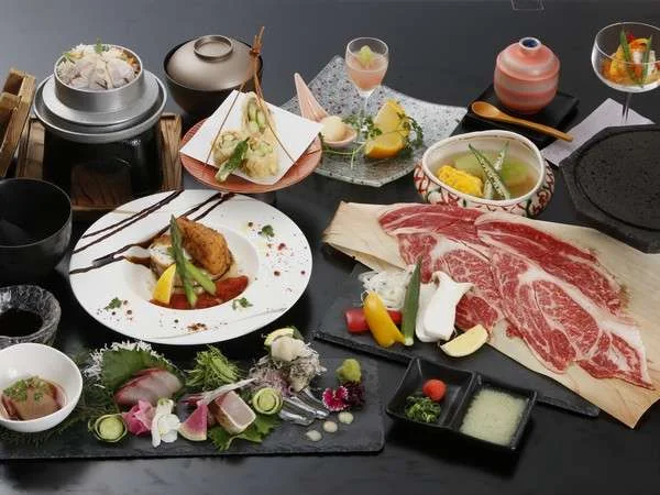 桜島マグマ温泉　国民宿舎　レインボー桜島の夕食