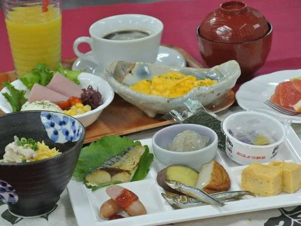 桜島マグマ温泉　国民宿舎　レインボー桜島の朝食