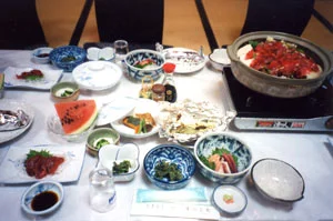 陣谷温泉の夕食