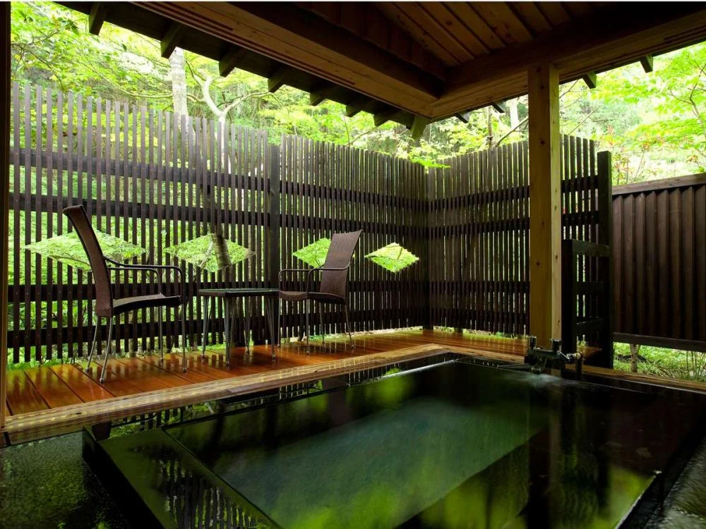 黒川温泉　旅館　奥の湯 客室風呂