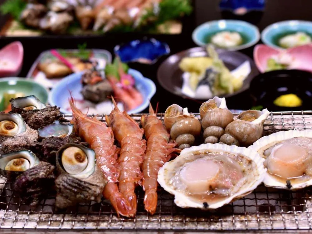 久美の浜温泉郷 民宿坂本屋の夕食