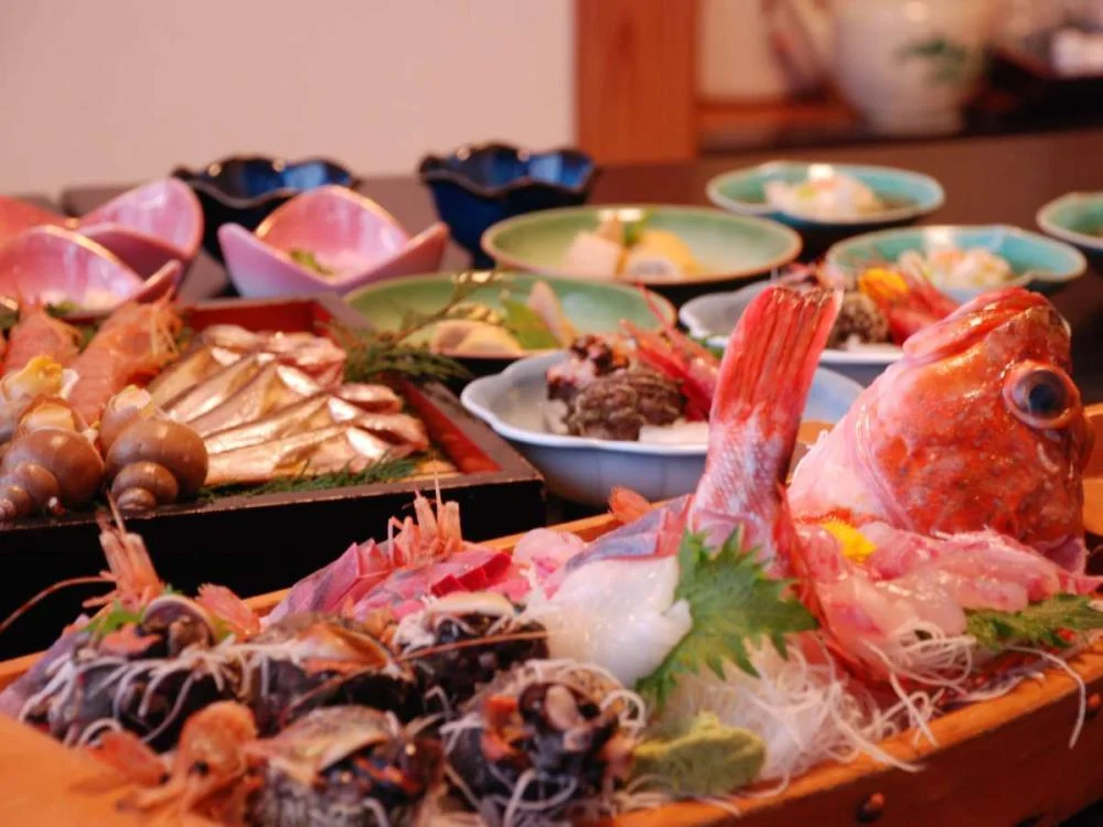 久美の浜温泉郷 民宿坂本屋の夕食