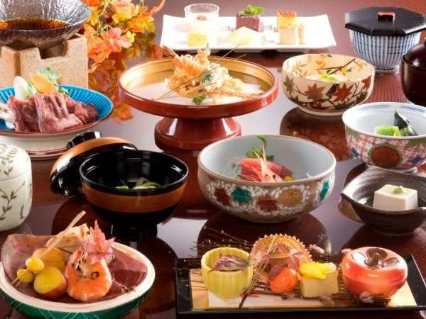 香落渓温泉 名香の湯 展望露天風呂 青蓮寺レークホテルの夕食