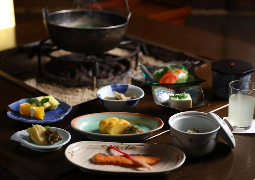 囲炉裏とくつろぎの宿 ホテルやまぶきの朝食