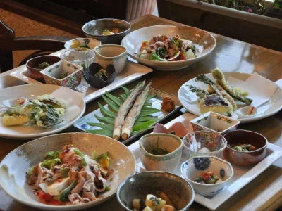 野沢温泉 LODGEでんべえの夕食
