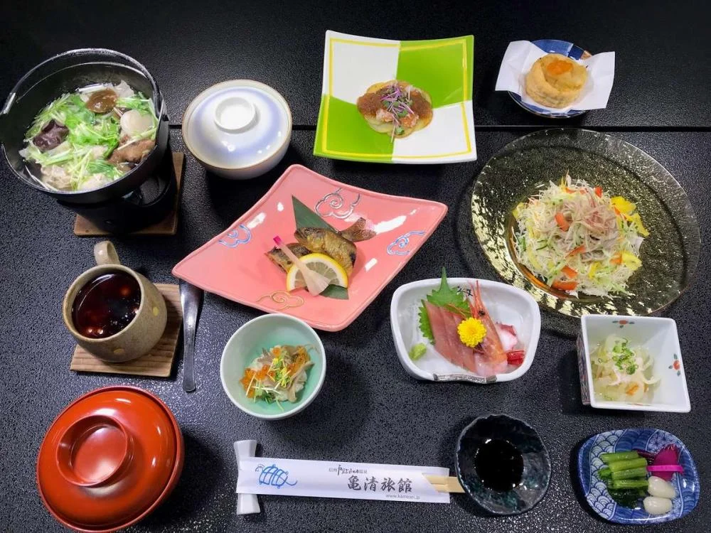 戸倉上山田温泉 亀清旅館の夕食