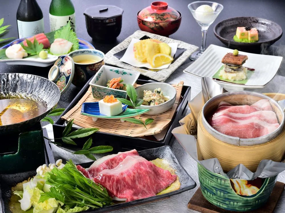 野沢温泉 朝日屋旅館の夕食