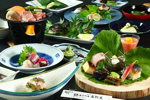 越後湯沢温泉 温泉民宿 浦子の湯 高野屋 夕食☆