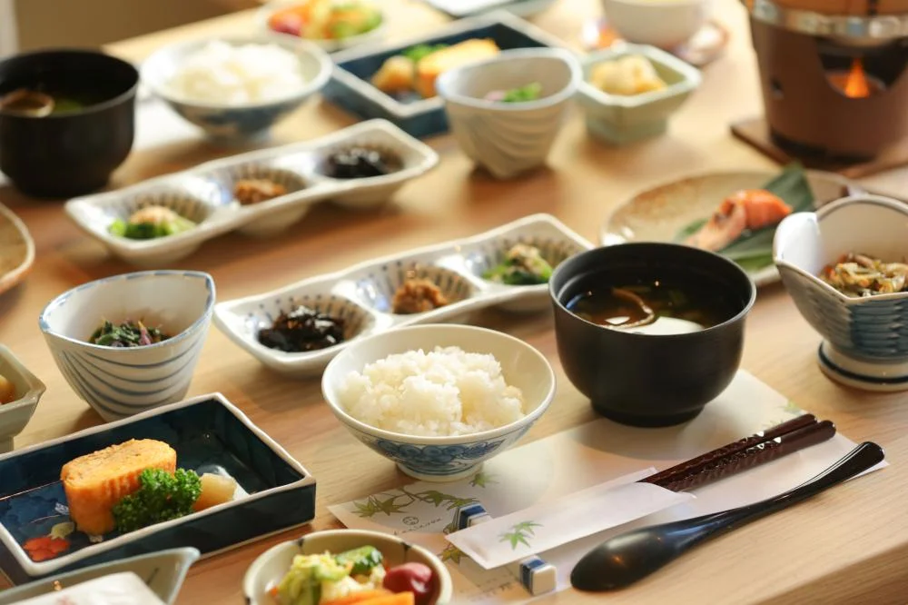 静かな森と明治・大正離れの宿　環翠楼の朝食