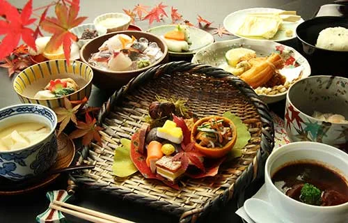 長湯温泉 丸長旅館の夕食