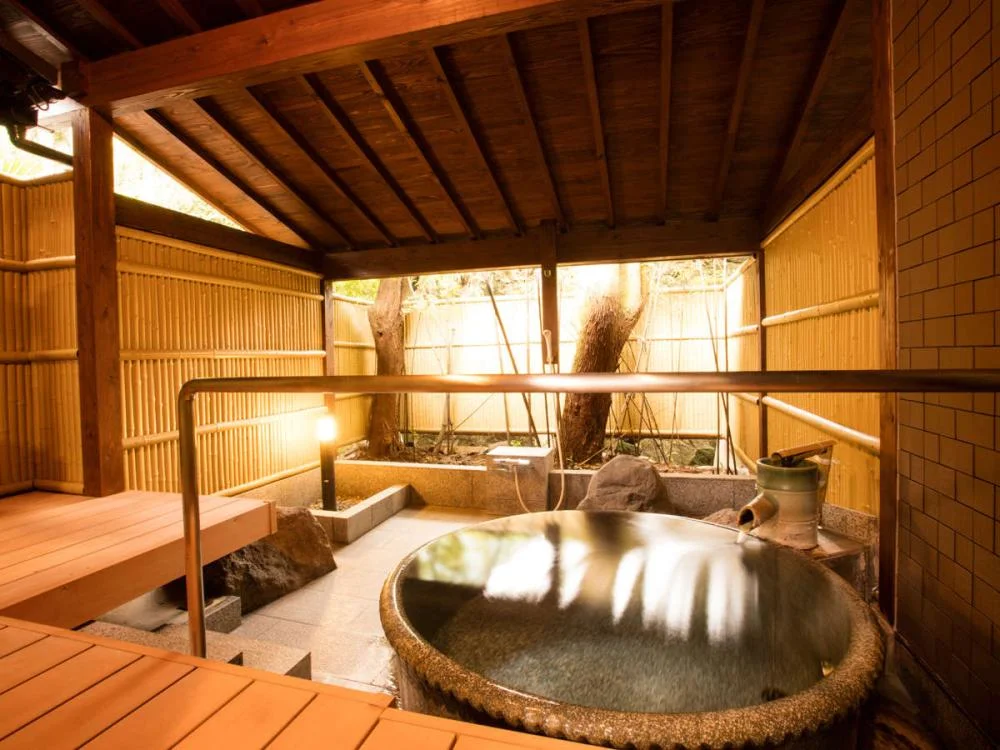 由布院温泉 旅館 めばえ荘の客室風呂