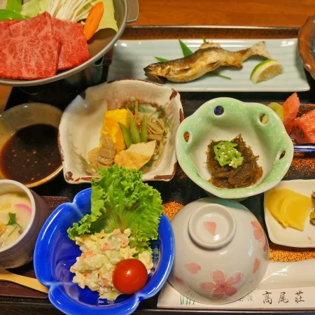 湯平温泉 清流とほたるの宿 高尾荘の夕食