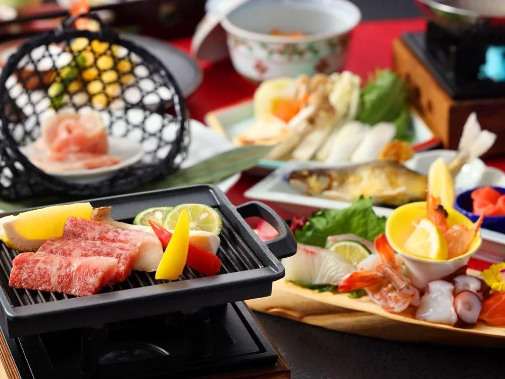 奥津温泉 奇蹟の湯 米屋倶楽部の夕食