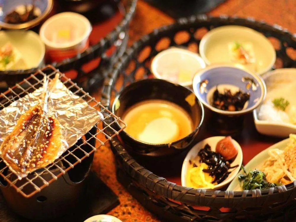 美保関温泉　旅館　美保館　国文化財の宿の朝食