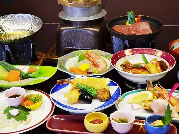 旭温泉　ホテル川隅の夕食