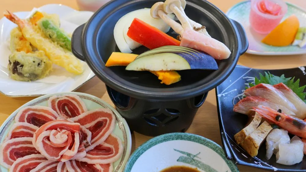 三瓶温泉　国民宿舎さんべ荘の夕食