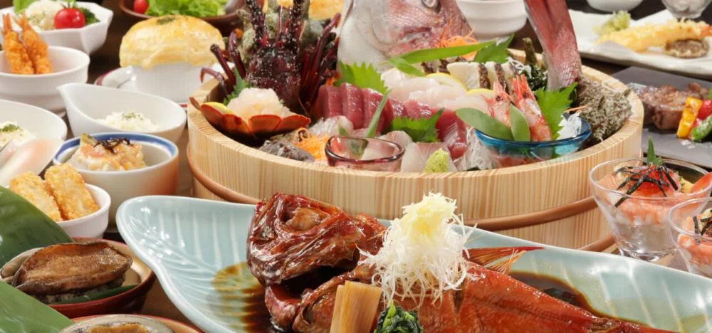 稲取温泉 貸切風呂の宿 稲取赤尾ホテルの夕食