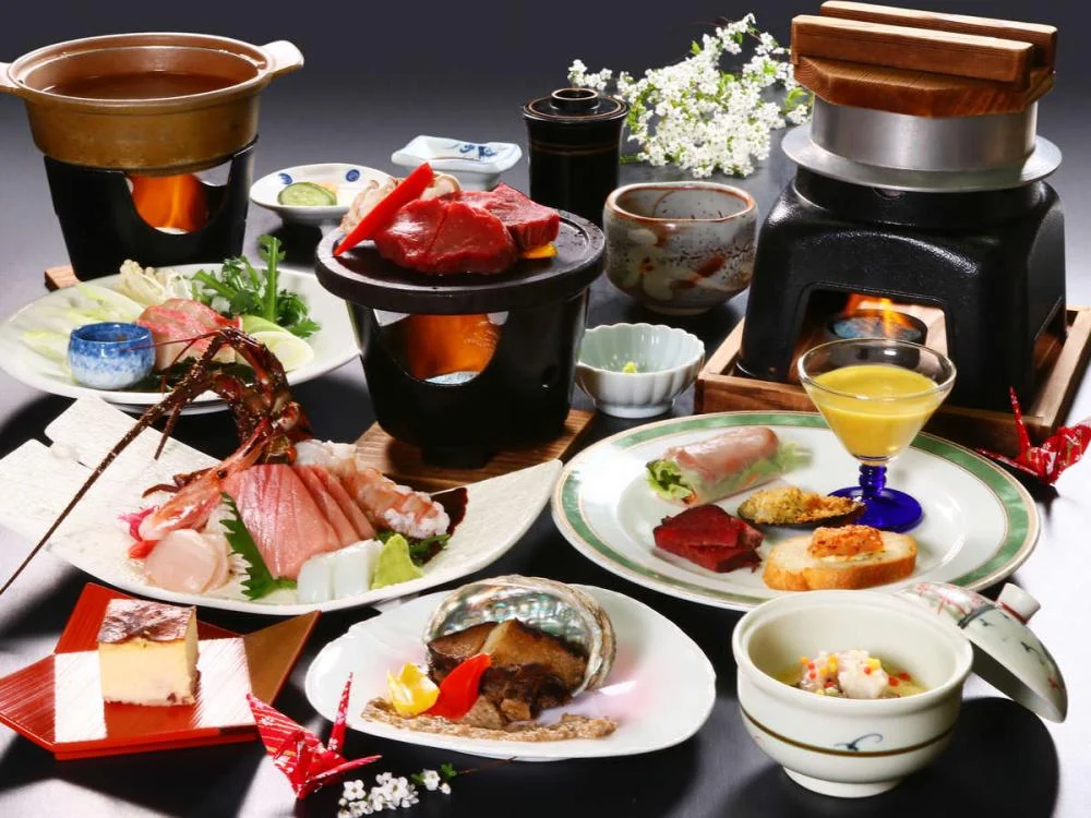 伊豆最大の大滝　ＡＭＡＧＩＳＯ－天城荘－［ＬＩＢＥＲＴＹ　ＲＥＳＯＲＴ］の夕食