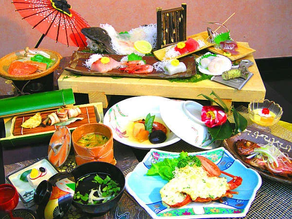 土肥温泉 たたみの宿 湯の花亭の夕食