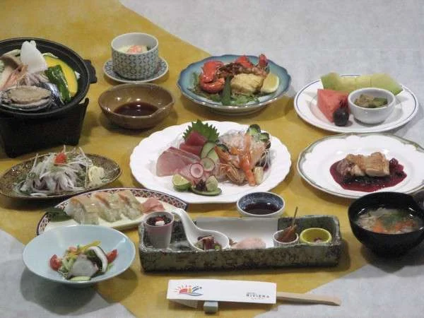 宍喰温泉 ホテルリビエラししくいの夕食