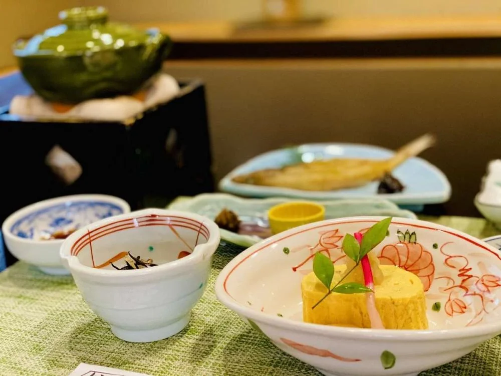 三朝温泉　旬彩の宿　いわゆの朝食