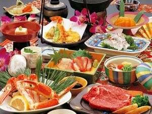 三朝温泉　木造りの宿　橋津屋 夕食☆