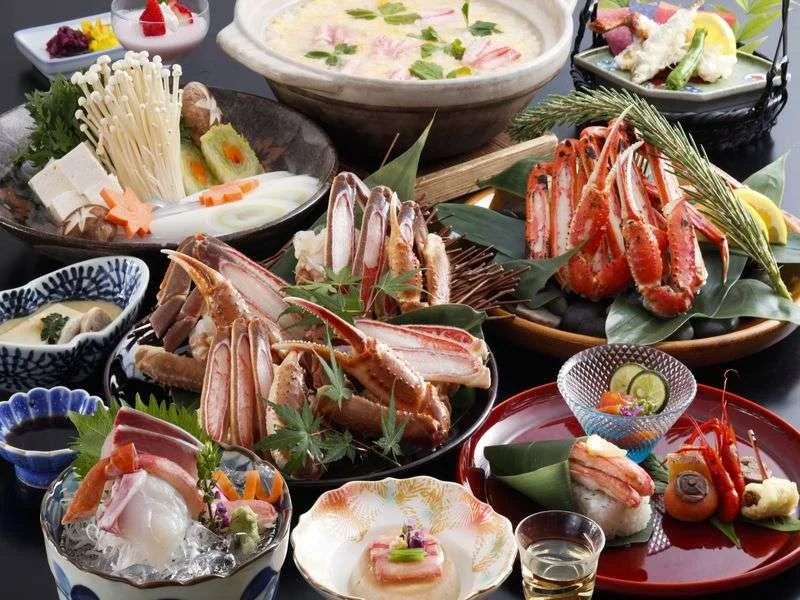 三朝温泉　依山楼　岩崎 夕食