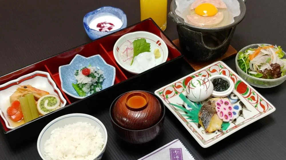 三朝温泉　渓泉閣 朝食