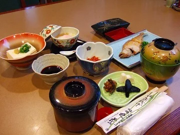 鳥取温泉　温泉旅館　丸茂の朝食